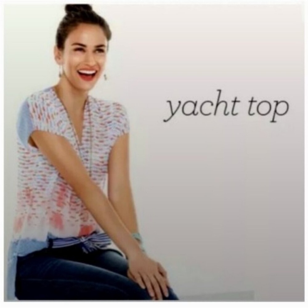 Cabi Modern Firework Yacht Tunic Size Medium